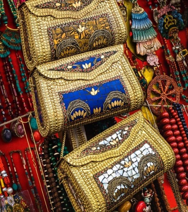 Popular Handicrafts In Main Bazaar , Leh Ladakh, India